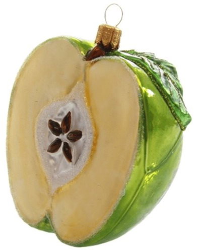 Skleněné jablko zelené - Vánoční ozdoby - Main image