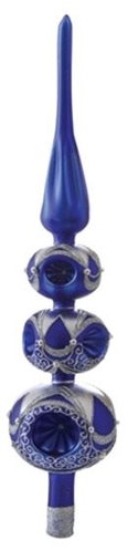 DECOR BY GLASSOR Christmas ornaments - spike blue with silver decoration - Christmas Ornaments - Main image