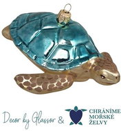 Nadační skleněná ozdoba mořské želvičky - Vánoční ozdoby