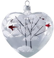 Vánoční ozdoby,srdce průhledné velké - Vánoční ozdoby