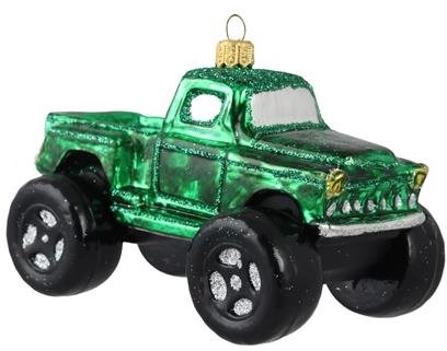 Vánoční dekorace monster Truck zelený - Vánoční ozdoby - Main image