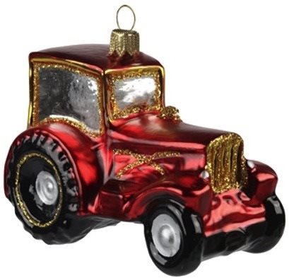 Vánoční dekorace traktor červený - Vánoční ozdoby - Main image