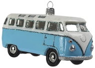 Autíčko retro bus světle modrý - Vánoční ozdoby