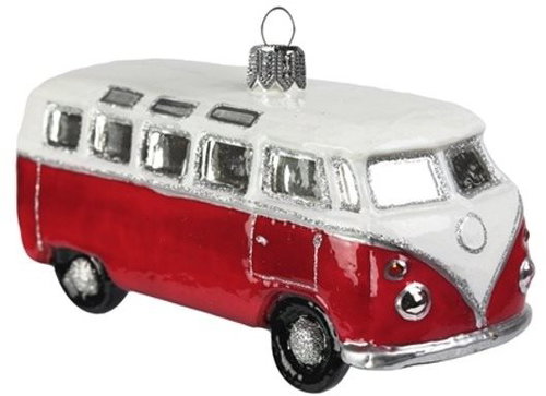Autíčko retro bus červený - Vánoční ozdoby - Main image