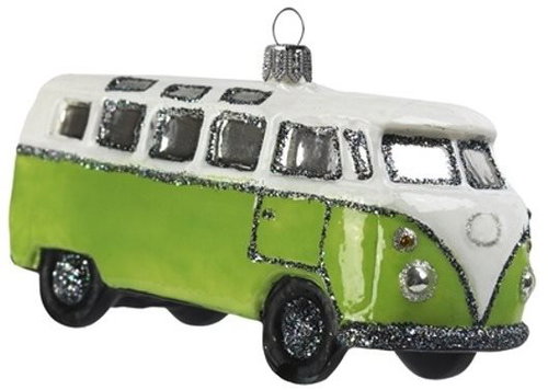 Autíčko retro bus světle zelený - Vánoční ozdoby - Main image