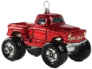 Vánoční dekorace monster Truck červený - Vánoční ozdoby