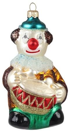 Klaun s červeným bubínkem - Vánoční ozdoby - Main image