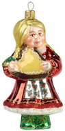 Vánoční figurka holčička s perníkem - Vánoční ozdoby