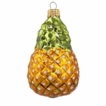 Skleněná ozdoba žlutý ananas - Vánoční ozdoby - Main image