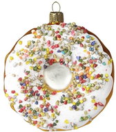 Donut s barevným sypáním - Vánoční ozdoby