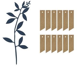 Dekorativní listy s rustikálními jmenovkami - Jmenovka - Main image