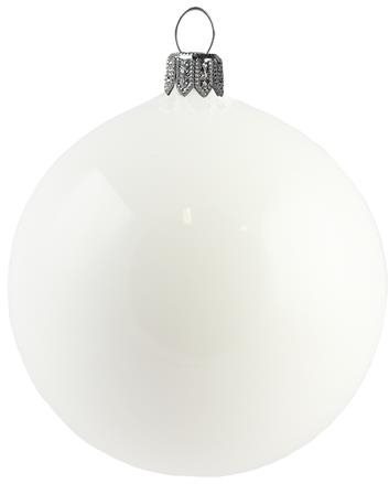 Skleněná koule bílý porcelán - Vánoční ozdoby - Main image
