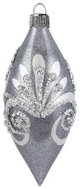 Oliva šedostříbrná floral dekor - Vánoční ozdoby