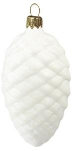 Skleněná šiška v barvě bílého porcelánu - Vánoční ozdoby - Main image