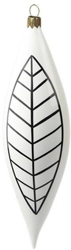 Raketa s listem v barvě bílého porcelánu - Vánoční ozdoby - Main image