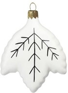 Javorový lístek v barvě bílého porcelánu - Vánoční ozdoby