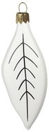 Vrbový lístek v bílém porcelánu - Vánoční ozdoby