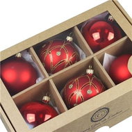 Set vánočních ozdob v červené barvě - Vánoční ozdoby