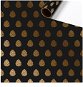 Balicí papír role černý se zlatými šiškami 70x150 cm - Dárkový balící papír