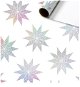 Balicí papír role bílý s duhovými hvězdami 70 x 150 cm - Dárkový balící papír