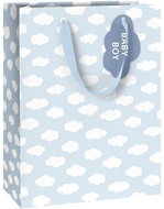 Dárková tašky s mráčky BABY BOY 13 x 33 cm - Dárková taška