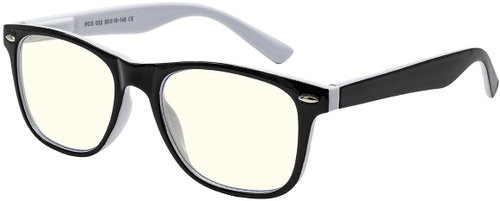 GLASSA Blue Light Blocking Glasses PCG 032, +1.50 dio, black/white - Glasses - Main image