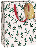 STEWO Gift bag - painted mistletoe twigs, large, 33 × 25 cm - Gift Bag