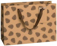 STEWO Gift bag - natural with pine cone decoration, 23 × 32 × 12 cm - Gift Bag