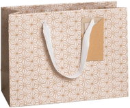 STEWO Gift bag - white geometric snowflakes, 20 × 27 × 11 cm - Gift Bag