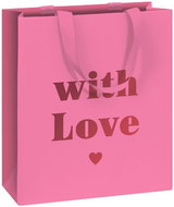 STEWO Gift bag - with love, pink, 21 × 18 × 8 cm - Gift Bag
