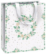 STEWO Gift bag - beige with wreath, 21 × 18 × 8 cm - Gift Bag