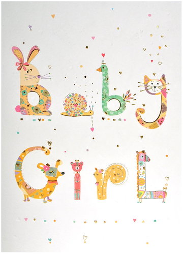 Goldbuch Baby girl greeting card - Greeting Card - Main image