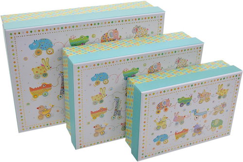 GOLDBUCH Animals on wheels - set of 3 - Small Gift Box - Main image