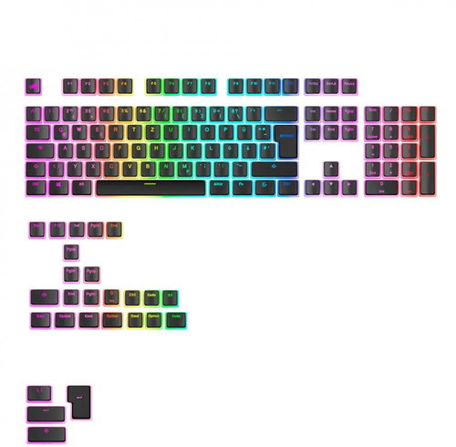 Glorious Aura V3 Keycaps Black - German - Retail - DE - Replacement Keys - Main image