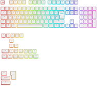 Glorious Aura V3 Keycaps White - UK English - Retail - UK - Replacement Keys