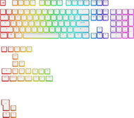 Glorious Aura V3 Keycaps White - Retail - US - Replacement Keys