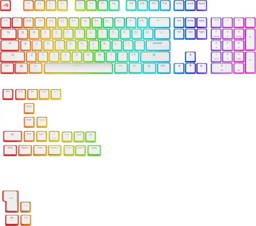 Glorious Aura V3 Keycaps White - Retail - US - Tastatur-Ersatztasten - Hauptbild
