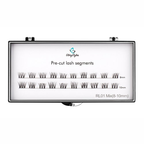 GloryStyles Segment lashes RL01 8 + 10 mm - Adhesive Eyelashes - Main image