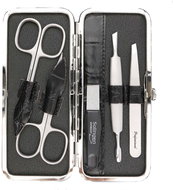Globos Dámská kožená sada na manikúru 1321-86 černá s designem krokodýlí kůže - Manicure Set