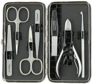Globos Women's manicure set 1355-86 with crocodile skin design black - Manicure Set