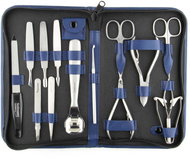 Globos Kožená sada na manikúru a pedikúru 1223-76 modrá - Manicure Set