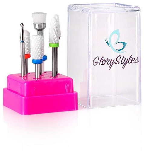 GloryStyles Ceramic Nail Cutter Set 7pcs - Nail Drill Bit Set - Main image