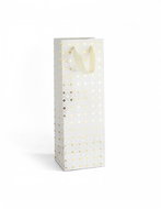 PAPER GALLERY white, gold pattern - pack of 5 - Wine Bag