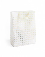 PAPER GALLERY L, white, gold pattern - pack of 5 - Gift Bag