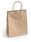 Gift Bag PAPER GALLERY M, gold polka dots - pack of 5 - Dárková taška
