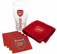 Arsenal FC: Wordmark - sklenice s podtácky a ručníkem - Sklenice