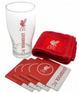 FOREVER COLLECTIBLES Liverpool FC: Wordmark - sklenice s podtácky a ručníkem - Pohár
