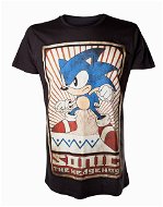 Tričko: Sonic - černé tričko s motivem Sonic - L - T-Shirt