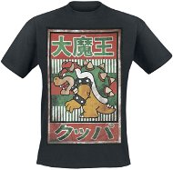 Tričko Nintendo čierne Bowser Kanji-L - Tričko