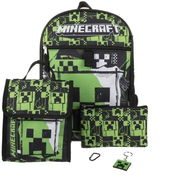 Minecraft - Creeper - Batoh, svačinová taška, penál, karabina, přívěsek - Batoh